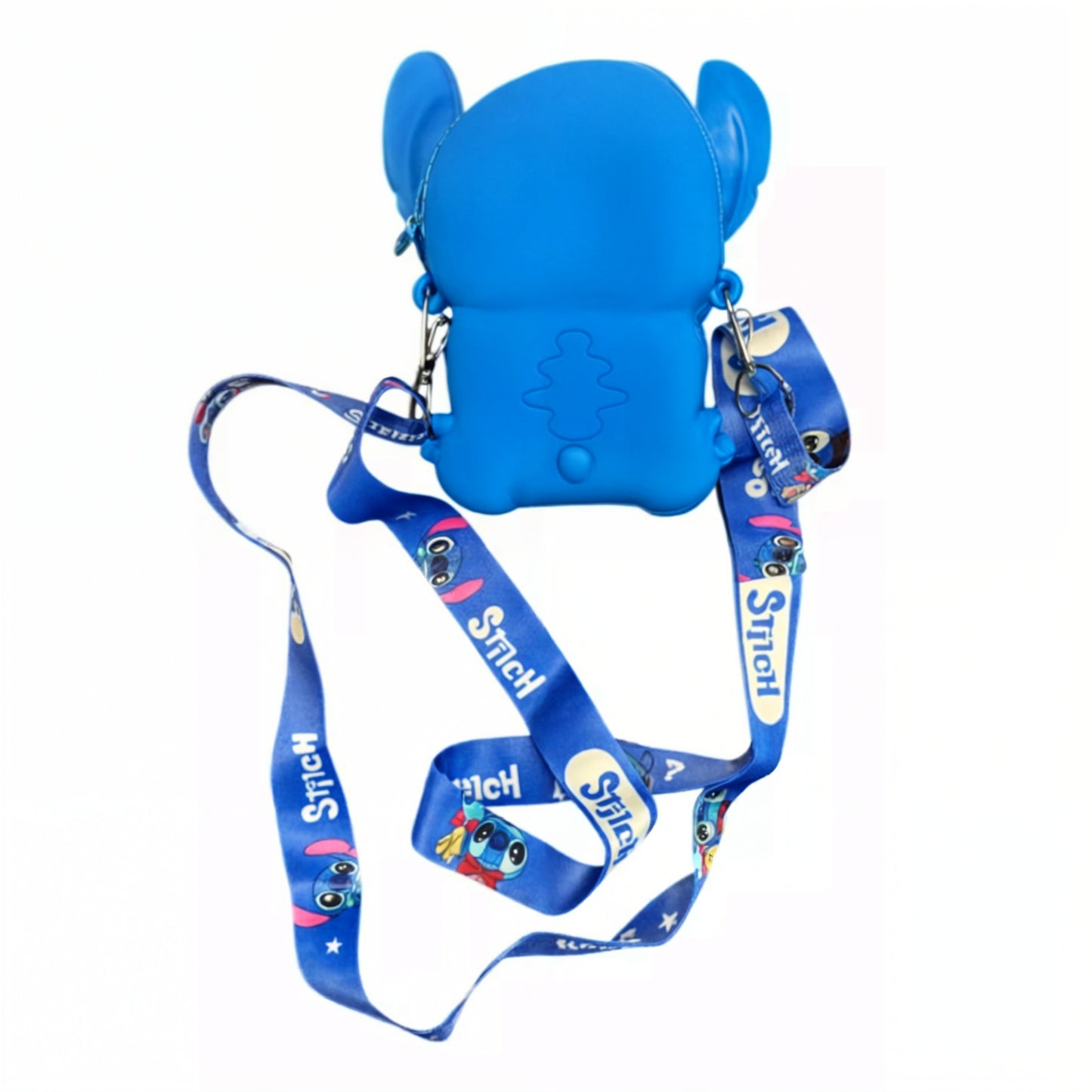 Bolsa Infantil Stitch / Transversal Silicone Carteira c/ Alça - Azul / Rosa