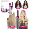 Pink/Prata - Escova Secador de Cabelo 5 em 1 Multifuncional