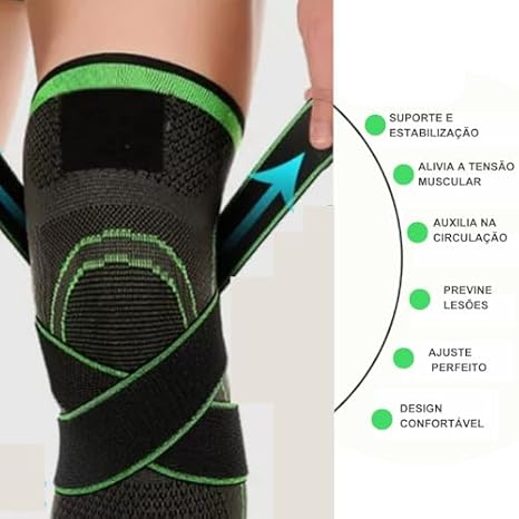 KneeCare Pro Alívio Ortopédico - Kit 2 Joelheiras de Compressão Ortopédica - Alívio para Joelho