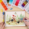(Transparente) Kit Livro Colorir Urso Bob (Rosa) + 80 Canetas - Com Maletinha