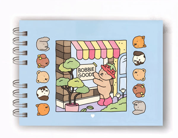 Livro Colorir URSO BOB (Azul) + 36 Canetas - Kit