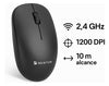 Mouse Sem Fio Simples e Discreto -NMS-007 - PRETO