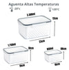 🥦 Refrigerator Organizer with 3 Hermetic Containers – More Freshness, Organization, and Practicality