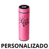 Personalizado - Garrafa Térmica com LED e Termômetro (500ml) - Rosa
