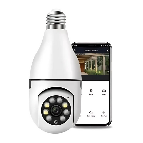 Câmera Lâmpada de segurança Wi-fi IP sem fio 360