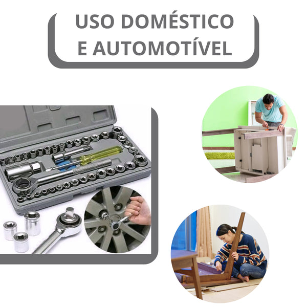 🧰 40-Piece Tool Set with Compact Case – Practicality, Durability, and Versatility in one kit
