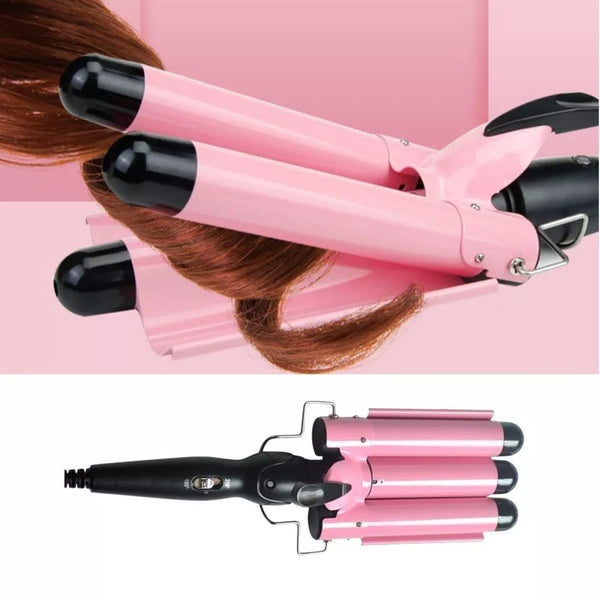 ✨ Modelador de Cachos 3 Ondas 25mm – Ondas Definidas, Brilho e Resultado Profissional em Casa