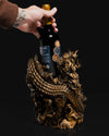 Porta-Vinho Escultura Dragão – Decoração Oriental para Bar ou Sala
