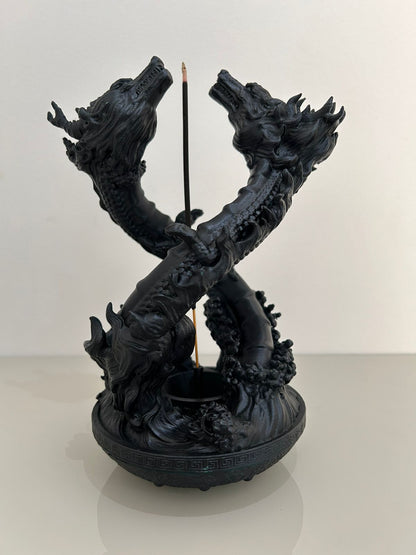 Incensário Oriental Dragão - A Elegância do Oriente em Sua Casa - Incensário Ornamental Decoração