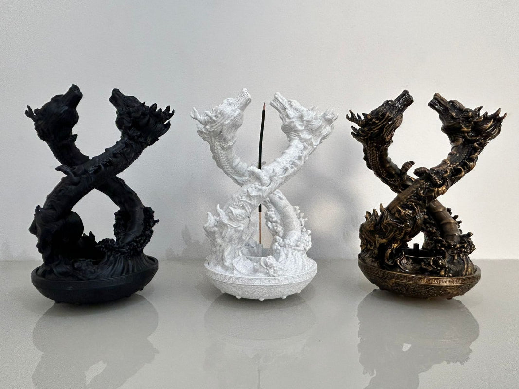 Incensário Oriental Dragão - A Elegância do Oriente em Sua Casa - Incensário Ornamental Decoração