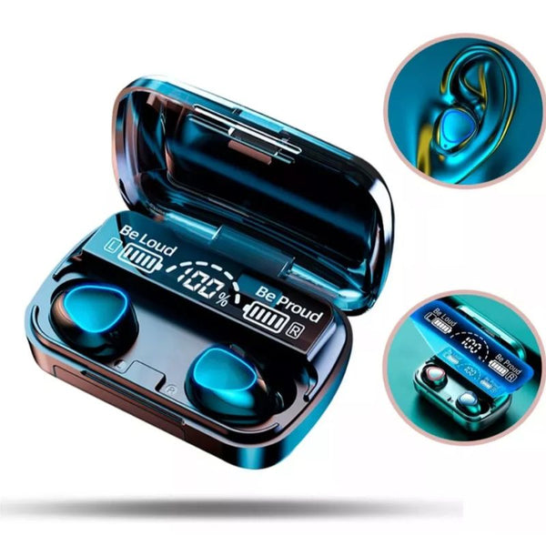 M10 Wireless Bluetooth Earphones with Power Bank 💥 Digital Display, Waterproof and Noise Cancellation