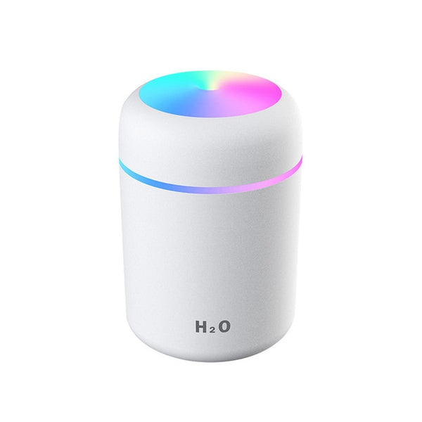 AirFresh Mini/ Mini Umidificador De Ar Portátil Com Lâmpada Noturna LED E Cabo USB - 300 ML